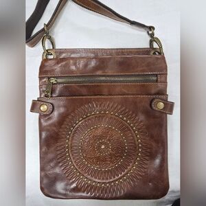 Patricia Nash Francesca Brown Leather Bag